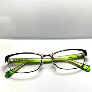 Coach Glasses. 9128 (Satin brown/Dark Silver). HC 5033(Alyson) WITH case.